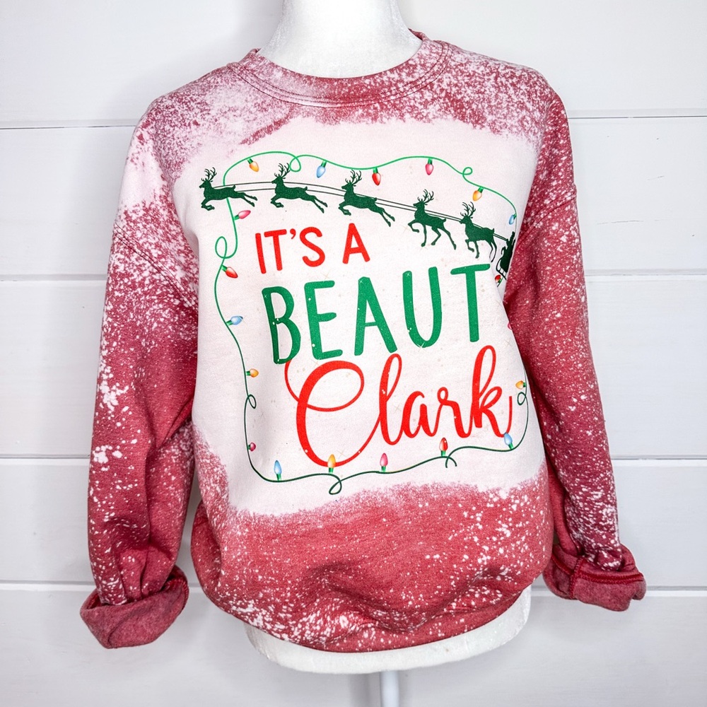 It’s a BEAUT Clark Festive Red Sweatshirt with Holiday Print